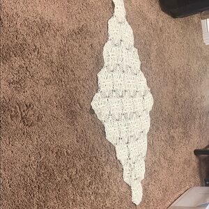 Elegant Cream Crochet Table Runner